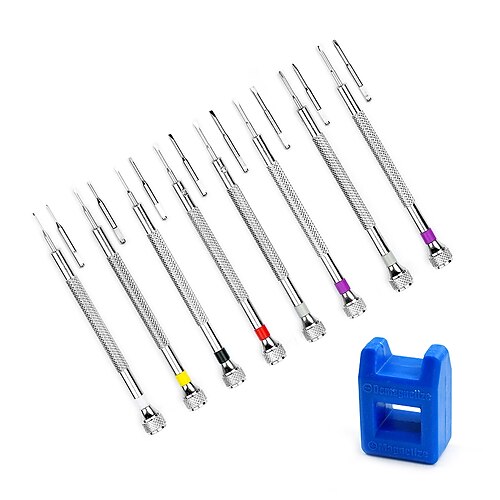 

Watch Repair Tool Kit Watch Screwdrivers 8pcs With 8 Spare Needles.