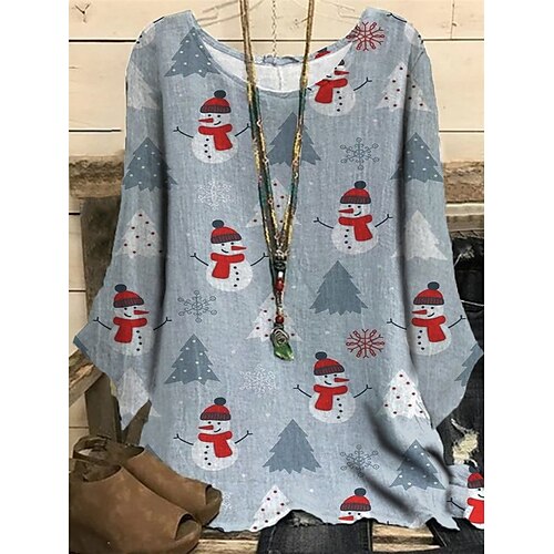 Women's Plus Size Christmas Tops Blouse Shirt Leaf Tree Print Long Sleeve Crewneck Casual Daily Polyester Winter Fall Yellow Dark Gray
Women's Plus Size Christmas Tops Blouse Shirt Leaf Tree Print Long Sleeve Crewneck Casual Daily Polyester Winter Fall Yellow Dark Gray