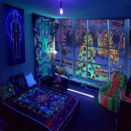 Blacklight Tapestry 230180cm Christmas Wall Hanging Photography Backround Magic Color Hanging Cloth Home Decoration Background Cloth
Blacklight Tapestry 230180cm Christmas Wall Hanging Photography Backround Magic Color Hanging Cloth Home Decoration Background Cloth