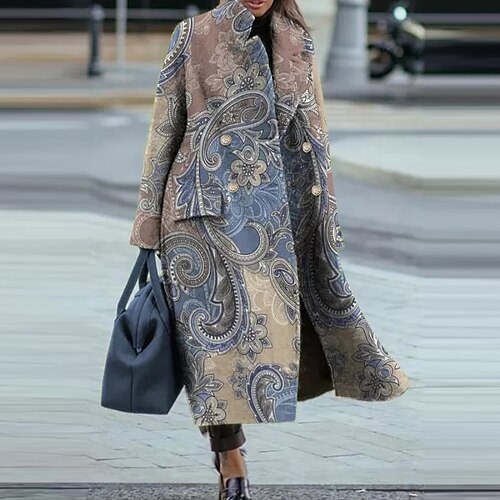 Women's Winter Coat Windproof Warm Outdoor Street Daily Vacation Pocket Oversized Print Double Breasted Stand Collar Modern Stripes Regular Fit Outerwear Long Sleeve Winter Fall Light Blue Blue Khaki
Women's Winter Coat Windproof Warm Outdoor Street Daily Vacation Pocket Oversized Print Double Breasted Stand Collar Modern Stripes Regular Fit Outerwear Long Sleeve Winter Fall Light Blue Blue Khaki