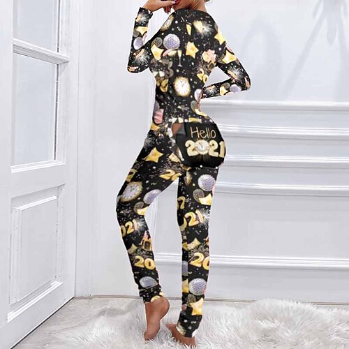 Women's Christmas Pajamas Onesies Jumpsuits One Piece Pajama Letter Simple Comfort Soft Home Daily Bed 0Breathable Long Sleeve Winter Fall Gold / Pjs
Women's Christmas Pajamas Onesies Jumpsuits One Piece Pajama Letter Simple Comfort Soft Home Daily Bed 0Breathable Long Sleeve Winter Fall Gold / Pjs