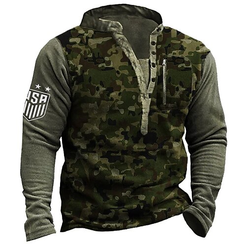 Men's Sweatshirt Pullover Army Green Standing Collar Graphic Camouflage Zipper Print Casual Daily Sports 3D Print Basic Streetwear Big and Tall Spring & Summer Clothing Apparel Hoodies Sweatshirts
Men's Sweatshirt Pullover Army Green Standing Collar Graphic Camouflage Zipper Print Casual Daily Sports 3D Print Basic Streetwear Big and Tall Spring & Summer Clothing Apparel Hoodies Sweatshirts