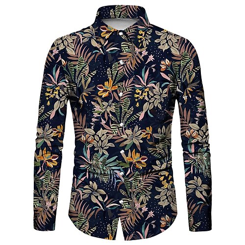 Men's Shirt Floral Graphic Prints Turndown Navy Blue 3D Print Outdoor Street Long Sleeve Button-Down Print Clothing Apparel Fashion Designer Casual Breathable
Men's Shirt Floral Graphic Prints Turndown Navy Blue 3D Print Outdoor Street Long Sleeve Button-Down Print Clothing Apparel Fashion Designer Casual Breathable
