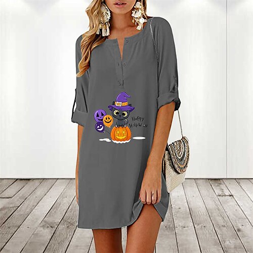 Women's Casual Dress Linen Dress Shift Dress Mini Dress Black Navy Blue Grey 3/4 Length Sleeve Cat Print Winter Fall Autumn Crew Neck Loose Fit 2022 S M L XL 2XL
Women's Casual Dress Linen Dress Shift Dress Mini Dress Black Navy Blue Grey 3/4 Length Sleeve Cat Print Winter Fall Autumn Crew Neck Loose Fit 2022 S M L XL 2XL