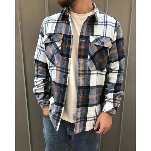 Homens Camisa Social Camisa de flanela Jaqueta de Camisa Preto Manga Longa Xadrez Aberto para a Lateral Primavera Outono Rua Diário Roupa Botão para baixo
Homens Camisa Social Camisa de flanela Jaqueta de Camisa Preto Manga Longa Xadrez Aberto para a Lateral Primavera Outono Rua Diário Roupa Botão para baixo