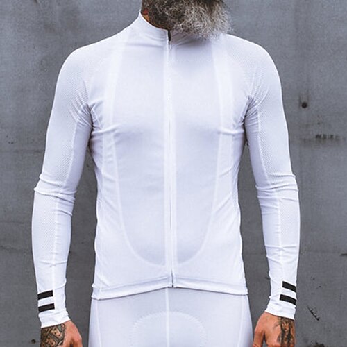 Men's Cycling Jersey Long Sleeve Bike Jersey Top with 3 Rear Pockets Mountain Bike MTB Road Bike Cycling Breathable Quick Dry Moisture Wicking Reflective Strips Grey White Spandex Sports Clothing
Men's Cycling Jersey Long Sleeve Bike Jersey Top with 3 Rear Pockets Mountain Bike MTB Road Bike Cycling Breathable Quick Dry Moisture Wicking Reflective Strips Grey White Spandex Sports Clothing