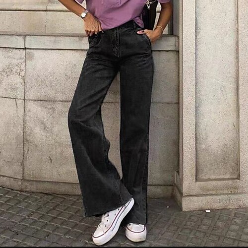 Women's Jeans Denim Black Fashion Trousers Daily Wear Casual Daily Full Length Comfy Solid Colored S M L XL 2XL
Women's Jeans Denim Black Fashion Trousers Daily Wear Casual Daily Full Length Comfy Solid Colored S M L XL 2XL