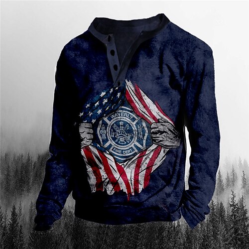 Kids Boys Sweatshirt Pullover Graphic Flag Long Sleeve Button Children Top Outdoor Sweatshirt Cool Blue Winter 7-13 Years / Fall
Kids Boys Sweatshirt Pullover Graphic Flag Long Sleeve Button Children Top Outdoor Sweatshirt Cool Blue Winter 7-13 Years / Fall