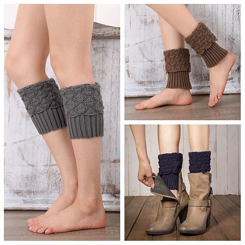 Women's Leg Warmers Boot Cuffs Home Daily Solid Color Acrylic Fibers Basic Classic Warm 1 Pair
Women's Leg Warmers Boot Cuffs Home Daily Solid Color Acrylic Fibers Basic Classic Warm 1 Pair