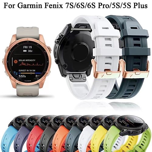 1 pcs Smart Watch Band for Garmin Fenix 7S / 6S / 5S / 5S Plus 20mm Silicone Smartwatch Strap Adjustable Breathable Shockproof Sport Band Replacement Wristband
1 pcs Smart Watch Band for Garmin Fenix 7S / 6S / 5S / 5S Plus 20mm Silicone Smartwatch Strap Adjustable Breathable Shockproof Sport Band Replacement Wristband