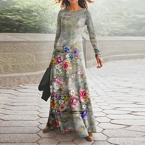 Women's Casual Dress Swing Dress Long Dress Maxi Dress Green Long Sleeve Floral Pocket Print Winter Fall V Neck Vacation Casual Fall Dress 2022 S M L XL XXL 3XL / Winter Dress
Women's Casual Dress Swing Dress Long Dress Maxi Dress Green Long Sleeve Floral Pocket Print Winter Fall V Neck Vacation Casual Fall Dress 2022 S M L XL XXL 3XL / Winter Dress