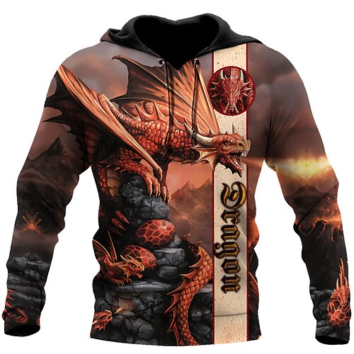 Men's Pullover Hoodie Sweatshirt Brown Hooded Animal Dragon Graphic Prints Print Daily Sports 3D Print Basic Streetwear Designer Spring Fall Clothing Apparel Hoodies Sweatshirts Long Sleeve
Men's Pullover Hoodie Sweatshirt Brown Hooded Animal Dragon Graphic Prints Print Daily Sports 3D Print Basic Streetwear Designer Spring Fall Clothing Apparel Hoodies Sweatshirts Long Sleeve