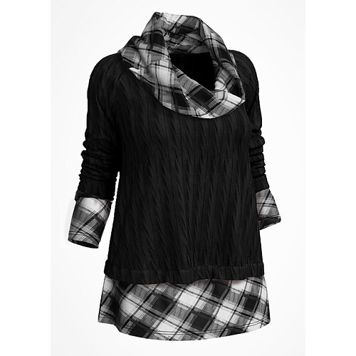 Women's Shirt Pink Yellow Red Plaid Print Long Sleeve Casual Streetwear High Neck Regular S
Women's Shirt Pink Yellow Red Plaid Print Long Sleeve Casual Streetwear High Neck Regular S