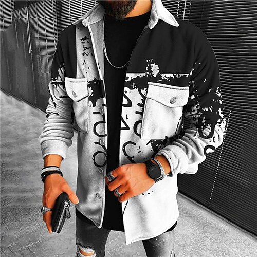 Men's Coat Street Daily Vacation Winter Fall Regular Coat Regular Fit Warm Breathable Chic & Modern Casual Trendy Jacket Long Sleeve 3D Print Number Color Gradient Print Black
Men's Coat Street Daily Vacation Winter Fall Regular Coat Regular Fit Warm Breathable Chic & Modern Casual Trendy Jacket Long Sleeve 3D Print Number Color Gradient Print Black