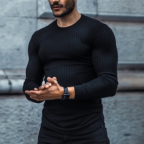 Men's T shirt Tee Solid Color Crew Neck Black Blue Wine Army Green Street Daily Long Sleeve Clothing Apparel Fashion Designer Casual Comfortable / Sports
Men's T shirt Tee Solid Color Crew Neck Black Blue Wine Army Green Street Daily Long Sleeve Clothing Apparel Fashion Designer Casual Comfortable / Sports