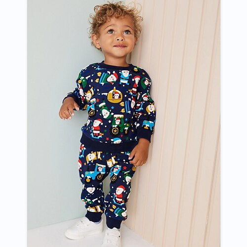 2 Pieces Toddler Boys Ugly Christmas Sweatshirt Pullover & Pants Outfit Santa Claus Long Sleeve Crewneck Cotton Set Outdoor Cool Daily Winter Fall 3-7 Years Navy Blue
2 Pieces Toddler Boys Ugly Christmas Sweatshirt Pullover & Pants Outfit Santa Claus Long Sleeve Crewneck Cotton Set Outdoor Cool Daily Winter Fall 3-7 Years Navy Blue