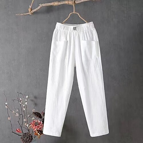 Women's Plus Size Chinos Pants Trousers Pocket Solid Color Basic Casual Casual Daily Natural Full Length Fall Winter Green Wine Apricot L XL XXL 3XL 4XL / Cotton
Women's Plus Size Chinos Pants Trousers Pocket Solid Color Basic Casual Casual Daily Natural Full Length Fall Winter Green Wine Apricot L XL XXL 3XL 4XL / Cotton