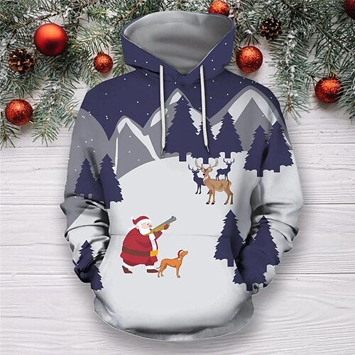 Men's Pullover Hoodie Sweatshirt Blue Hooded Santa Claus Christmas Tree Graphic Prints Print Daily Sports 3D Print Basic Streetwear Designer Spring Fall Clothing Apparel Hoodies Sweatshirts Long
Men's Pullover Hoodie Sweatshirt Blue Hooded Santa Claus Christmas Tree Graphic Prints Print Daily Sports 3D Print Basic Streetwear Designer Spring Fall Clothing Apparel Hoodies Sweatshirts Long