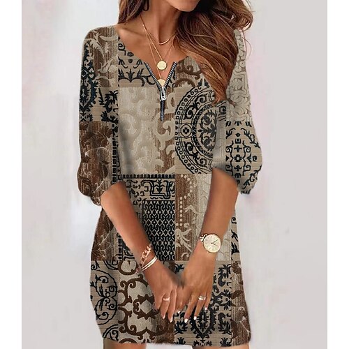 Women's Casual Dress Winter Dress Light Brown Khaki Long Sleeve Plaid Abstract Zipper Print Fall Crew Neck Casual Modern Fall Dress 2022 S M L XL 2XL 3XL 4XL 5XL 6XL
Women's Casual Dress Winter Dress Light Brown Khaki Long Sleeve Plaid Abstract Zipper Print Fall Crew Neck Casual Modern Fall Dress 2022 S M L XL 2XL 3XL 4XL 5XL 6XL