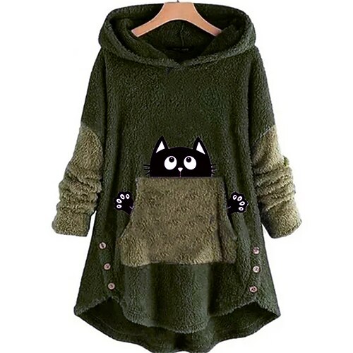 Women's Zip Hoodie Sweatshirt Sherpa Fleece Teddy Zipper Front Pocket Green Pink Gray Cat Street Hoodie Long Sleeve S M L XL 2XL 3XL
Women's Zip Hoodie Sweatshirt Sherpa Fleece Teddy Zipper Front Pocket Green Pink Gray Cat Street Hoodie Long Sleeve S M L XL 2XL 3XL