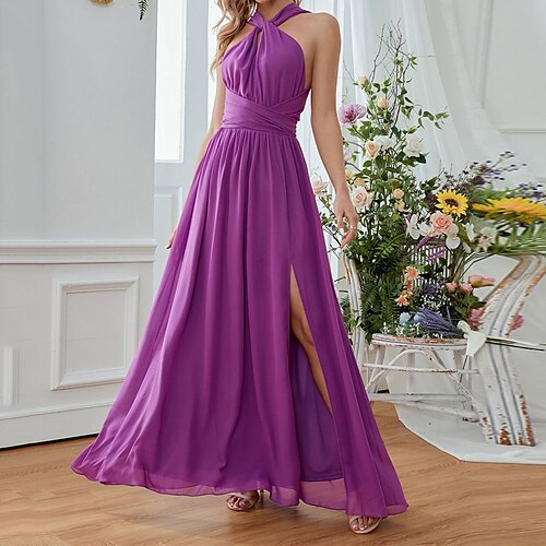 Women's Party Dress Swing Dress Long Dress Maxi Dress Purple Sleeveless Pure Color Backless Winter Fall Autumn Halter Neck Romantic Party Slim 2022 S M L XL
Women's Party Dress Swing Dress Long Dress Maxi Dress Purple Sleeveless Pure Color Backless Winter Fall Autumn Halter Neck Romantic Party Slim 2022 S M L XL