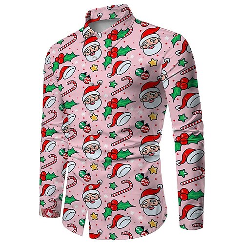 Men's Shirt Santa Claus Turndown Pink 3D Print Outdoor Christmas Long Sleeve Button-Down Print Clothing Apparel Fashion Designer Casual Breathable
Men's Shirt Santa Claus Turndown Pink 3D Print Outdoor Christmas Long Sleeve Button-Down Print Clothing Apparel Fashion Designer Casual Breathable