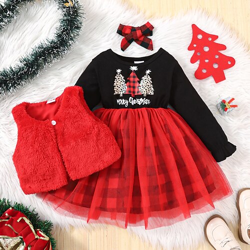 2 Pieces Toddler Girls' Christmas Plaid Clothing Set Set Long Sleeve Active Christmas Gifts Cotton 3-7 Years Winter Red
2 Pieces Toddler Girls' Christmas Plaid Clothing Set Set Long Sleeve Active Christmas Gifts Cotton 3-7 Years Winter Red