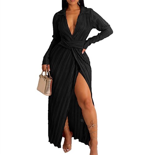 Women's Party Dress Swing Dress Black Dress Long Dress Maxi Dress Black Purple Red Long Sleeve Pure Color Ruched Winter Fall Autumn Deep V Party Winter Dress Fall Dress 2022 S M L XL 2XL
Women's Party Dress Swing Dress Black Dress Long Dress Maxi Dress Black Purple Red Long Sleeve Pure Color Ruched Winter Fall Autumn Deep V Party Winter Dress Fall Dress 2022 S M L XL 2XL