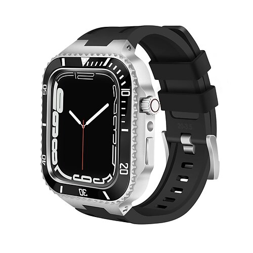 Case with Band for Apple Watch 7 45mm 6/5/4/SE 44mm Heavy-Duty Bumper Case Silicon Strap for iWatch Series 45mm 44mm Raised Protective Cover
Case with Band for Apple Watch 7 45mm 6/5/4/SE 44mm Heavy-Duty Bumper Case Silicon Strap for iWatch Series 45mm 44mm Raised Protective Cover