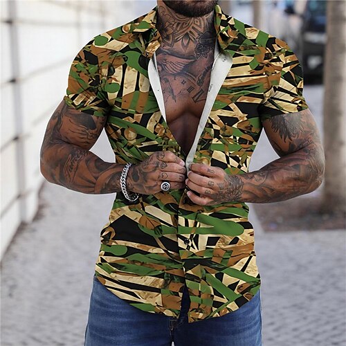 Men's Shirt Leaves Turndown Green 3D Print Outdoor Street Short Sleeves Button-Down Print Clothing Apparel Fashion Designer Casual Breathable / Summer
Men's Shirt Leaves Turndown Green 3D Print Outdoor Street Short Sleeves Button-Down Print Clothing Apparel Fashion Designer Casual Breathable / Summer