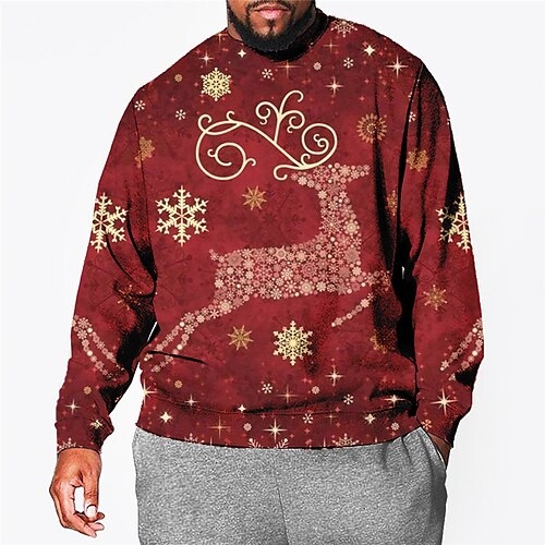 Men's Plus Size T shirt Tee Big and Tall Graphic Crew Neck Long Sleeve Spring & Fall Basic Fashion Streetwear Comfortable Christmas Casual Tops
Men's Plus Size T shirt Tee Big and Tall Graphic Crew Neck Long Sleeve Spring & Fall Basic Fashion Streetwear Comfortable Christmas Casual Tops