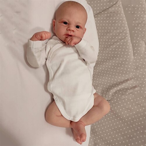 

20 inch 46CM Lifelike Finished Doll Premie Baby Reborn Doll Elijah High Quality Genesis Hand Painted Doll with Visible Veins 3D Skin