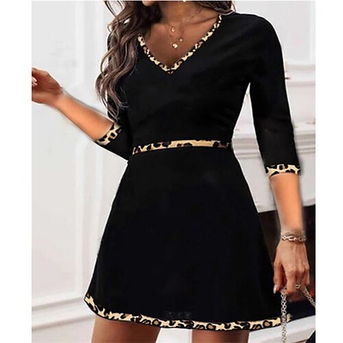 Women's Sheath Dress Black Dress Black Long Sleeve Pure Color Patchwork Winter Fall Autumn V Neck Modern Winter Dress Fall Dress 2022 S M L XL 2XL 3XL
Women's Sheath Dress Black Dress Black Long Sleeve Pure Color Patchwork Winter Fall Autumn V Neck Modern Winter Dress Fall Dress 2022 S M L XL 2XL 3XL