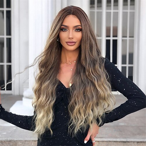 26 Inch Synthetic Wig Women's Wig Brown Long Wavy Curly Hair Without Bangs Fashion Elegant Daily Natural
26 Inch Synthetic Wig Women's Wig Brown Long Wavy Curly Hair Without Bangs Fashion Elegant Daily Natural