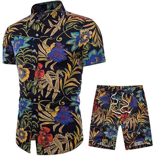 Men's Shirt Set Summer Hawaiian Shirt Graphic Graphic Prints Turndown Green Black Blue Yellow Red Street Daily Short Sleeve Button-Down Clothing Apparel 2pcs Tropical Fashion Simple Casual
Men's Shirt Set Summer Hawaiian Shirt Graphic Graphic Prints Turndown Green Black Blue Yellow Red Street Daily Short Sleeve Button-Down Clothing Apparel 2pcs Tropical Fashion Simple Casual