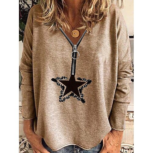 2022 foreign trade cross-border new women's clothing casual zipper v-neck long-sleeved pullover loose digital printing women's t-shirt
2022 foreign trade cross-border new women's clothing casual zipper v-neck long-sleeved pullover loose digital printing women's t-shirt