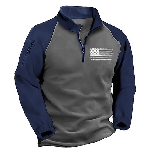 Men's Sweatshirt Zip Sweatshirt Pullover Blue Brown Gray Standing Collar Color Block Sports Outdoor Sports Streetwear Hot Stamping Basic Casual Big and Tall Winter Clothing Apparel Hoodies
Men's Sweatshirt Zip Sweatshirt Pullover Blue Brown Gray Standing Collar Color Block Sports Outdoor Sports Streetwear Hot Stamping Basic Casual Big and Tall Winter Clothing Apparel Hoodies