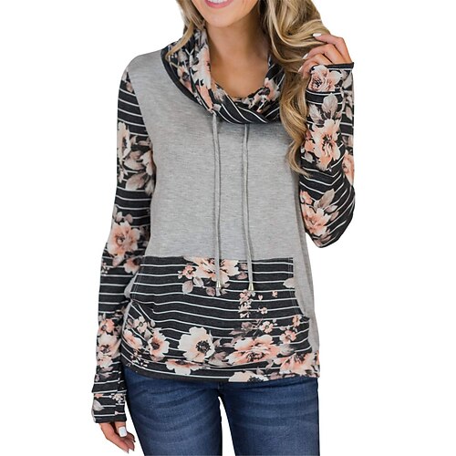Women's Sweatshirt Pullover Active Streetwear Beige Gray Black Floral Striped Street Pile Neck Long Sleeve S M L XL 2XL
Women's Sweatshirt Pullover Active Streetwear Beige Gray Black Floral Striped Street Pile Neck Long Sleeve S M L XL 2XL