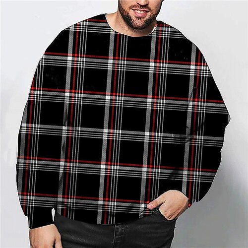 Men's Plus Size Pullover Sweatshirt Big and Tall Graphic Crew Neck Long Sleeve Spring & Fall Basic Fashion Streetwear Comfortable Casual Sports Tops
Men's Plus Size Pullover Sweatshirt Big and Tall Graphic Crew Neck Long Sleeve Spring & Fall Basic Fashion Streetwear Comfortable Casual Sports Tops