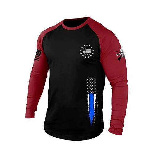 Men's Unisex T shirt Tee Graphic Prints National Flag Crew Neck Red Brown White Black 3D Print Outdoor Street Long Sleeve Patchwork Print Clothing Apparel Sports Designer Casual
Men's Unisex T shirt Tee Graphic Prints National Flag Crew Neck Red Brown White Black 3D Print Outdoor Street Long Sleeve Patchwork Print Clothing Apparel Sports Designer Casual