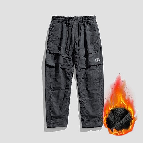 Men's Cargo Pants Fleece Pants Winter Pants Trousers Multi Pocket Solid Colored Warm Daily Going out Streetwear Chic & Modern Casual Gray Black Micro-elastic
Men's Cargo Pants Fleece Pants Winter Pants Trousers Multi Pocket Solid Colored Warm Daily Going out Streetwear Chic & Modern Casual Gray Black Micro-elastic