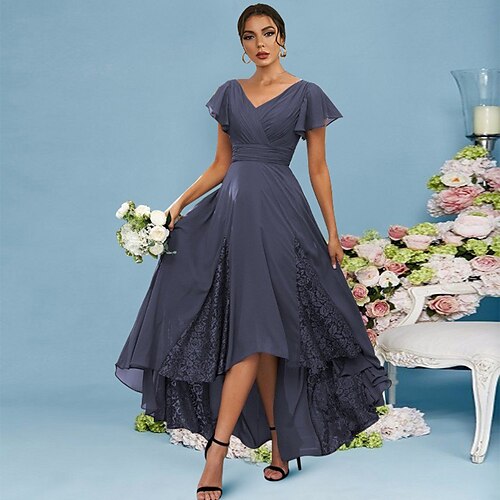 Linea-A Vestito da damigella A V Senza maniche Sensuale Asimmetrico / Alla caviglia Chiffon / Di pizzo con Con balze 2022
Linea-A Vestito da damigella A V Senza maniche Sensuale Asimmetrico / Alla caviglia Chiffon / Di pizzo con Con balze 2022