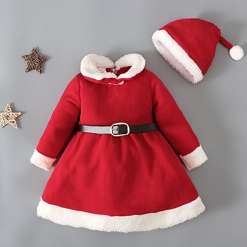 Kids Girls' Christmas Dress Solid Color A Line Dress Dress Anniversary Long Sleeve Fashion Dress 3-7 Years Winter Red / Fall
Kids Girls' Christmas Dress Solid Color A Line Dress Dress Anniversary Long Sleeve Fashion Dress 3-7 Years Winter Red / Fall