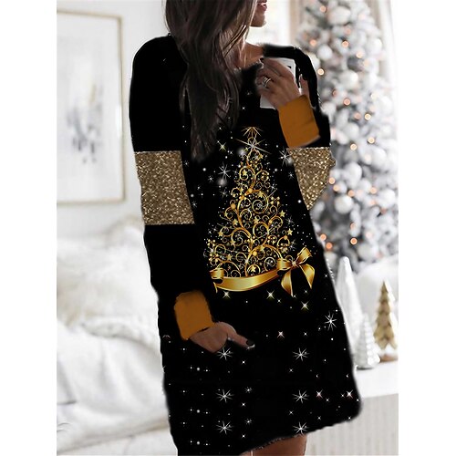 Women's Christmas Hoodie Dress Winter Dress Mini Dress Green Blue Purple Gold Pink Long Sleeve Tree Pocket Print Winter Fall Hooded Casual Loose Fit 2022 S M L XL XXL 3XL
Women's Christmas Hoodie Dress Winter Dress Mini Dress Green Blue Purple Gold Pink Long Sleeve Tree Pocket Print Winter Fall Hooded Casual Loose Fit 2022 S M L XL XXL 3XL