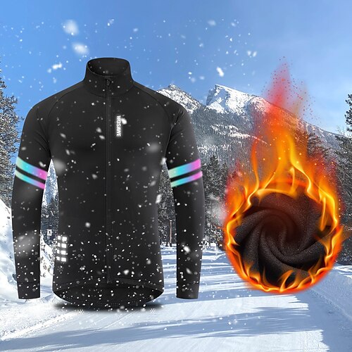 Men's Cycling Jacket Windbreaker Fleece Jacket Winter Thermal Warm Windproof Fleece Lining Breathable Bike Jacket Mountain Bike MTB Road Bike Cycling City Bike Cycling Black Bike Wear / Spandex
Men's Cycling Jacket Windbreaker Fleece Jacket Winter Thermal Warm Windproof Fleece Lining Breathable Bike Jacket Mountain Bike MTB Road Bike Cycling City Bike Cycling Black Bike Wear / Spandex