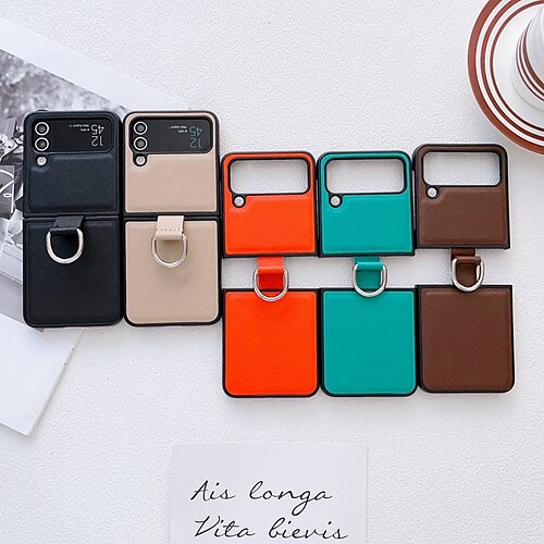 Phone Case For Samsung Galaxy Back Cover Z Flip 4 Z Flip 3 Four Corners Drop Resistance Shockproof Solid Colored TPU PU Leather
Phone Case For Samsung Galaxy Back Cover Z Flip 4 Z Flip 3 Four Corners Drop Resistance Shockproof Solid Colored TPU PU Leather