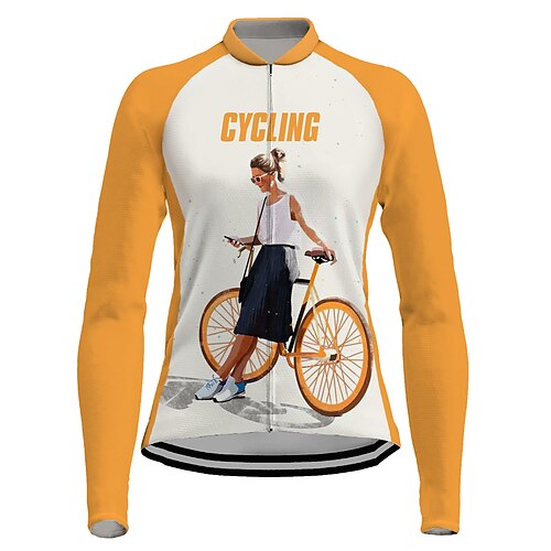 21Grams Women's Cycling Jersey Long Sleeve Bike Jersey Top with 3 Rear Pockets Mountain Bike MTB Road Bike Cycling Breathable Quick Dry Moisture Wicking Reflective Strips Orange Graphic Spandex Sports
21Grams Women's Cycling Jersey Long Sleeve Bike Jersey Top with 3 Rear Pockets Mountain Bike MTB Road Bike Cycling Breathable Quick Dry Moisture Wicking Reflective Strips Orange Graphic Spandex Sports