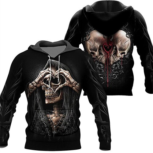Hombre Unisexo Sudadera Con Capucha Negro Con Capucha Cráneos Estampados Estampado Diario Deportes Impresión 3D Ropa de calle Design Casual Primavera Otoño Ropa Sudaderas con capucha Sudaderas
Hombre Unisexo Sudadera Con Capucha Negro Con Capucha Cráneos Estampados Estampado Diario Deportes Impresión 3D Ropa de calle Design Casual Primavera Otoño Ropa Sudaderas con capucha Sudaderas