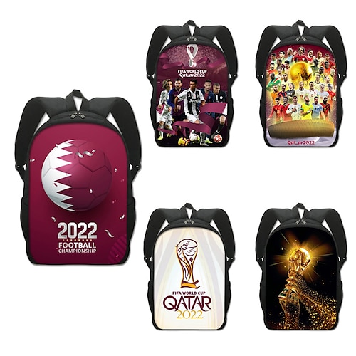 

2022 новый qatar world cup школьный ранец для учащихся начальной школы полиэстер креативный удобный рюкзак детская компьютерная сумка