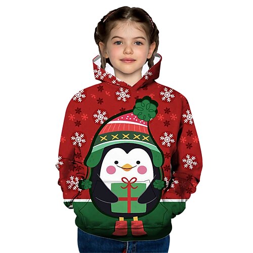 Kids Girls' Ugly Christmas Sweater Hoodie Long Sleeve Graphic Pocket Red Children Tops Spring Fall Fashion Cute Outdoor Casual Christmas Regular Fit 7-13 Years
Kids Girls' Ugly Christmas Sweater Hoodie Long Sleeve Graphic Pocket Red Children Tops Spring Fall Fashion Cute Outdoor Casual Christmas Regular Fit 7-13 Years